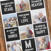 メモリアルフォトコラージュ引用文 フリースブランケット