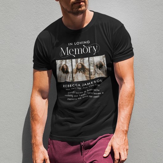 メモリアルフォトコラージュ 'In Loving Memory' Tシャツ