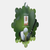 メモリアルフォトゴルファーのゴルフコースゴルフ オーナメントカード (右)