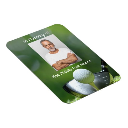 メモリアルフォトゴルファーのゴルフコースゴルフ マグネット (右側)