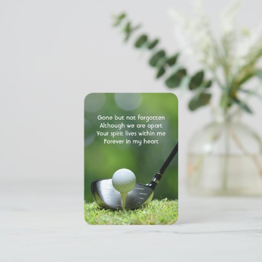 メモリアルフォトゴルファーのゴルフコースゴルフ 名刺 (スタンド正面)