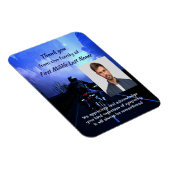 メモリアルフォトサンキューバイクバイクもしくは自転車に乗る人 マグネット (右側)