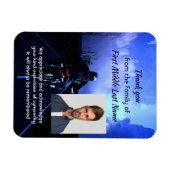 メモリアルフォトサンキューバイクバイクもしくは自転車に乗る人 マグネット (横)