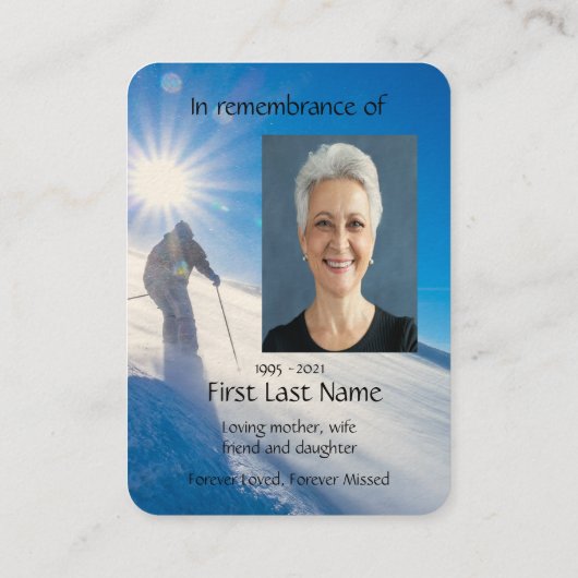 メモリアルフォトスキーヤースキー山 名刺 (裏面)