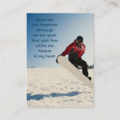 メモリアルフォトスノーボードスノーボーダー 名刺 (正面)