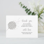 メモリアルフォトダンデリオンパフシンプル葬儀 サンキューカード (スタンド正面)