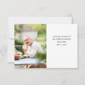 メモリアルフォトダンデリオンパフシンプル葬儀 サンキューカード (裏面)