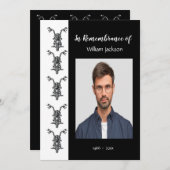 メモリアルフォトバイクバイクもしくは自転車に乗る人サイクリング招待状 招待状 (正面/裏面)