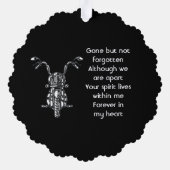 メモリアルフォトバイクバイクもしくは自転車に乗る人 オーナメントカード (裏面)