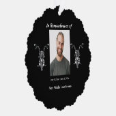 メモリアルフォトバイクバイクもしくは自転車に乗る人 オーナメントカード (右)