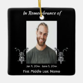 メモリアルフォトバイクバイクもしくは自転車に乗る人 セラミックオーナメント (正面)