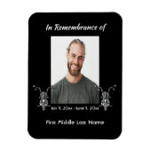 メモリアルフォトバイクバイクもしくは自転車に乗る人 マグネット (縦)