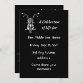 メモリアルフォトバイクバイクもしくは自転車に乗る人 招待状 (正面/裏面)