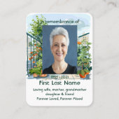 メモリアルフォトバルコニーガーデンガーデナー 名刺 (裏面)