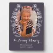 メモリアルフォトプラークヴィンテージイラストレーション花 フォトプラーク (正面)