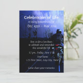 メモリアルフォトメモリアルモーターサイクルバイクもしくは自転車に乗る人 招待状 (スタンド正面)