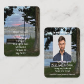 メモリアルフォトレイクパークベンチキープサケ 名刺 (正面/裏面)