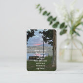 メモリアルフォトレイクパークベンチキープサケ 名刺 (スタンド正面)