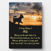 メモリアルフォーヨークシャーテリア名前をカスタムする フォトプラーク (正面)