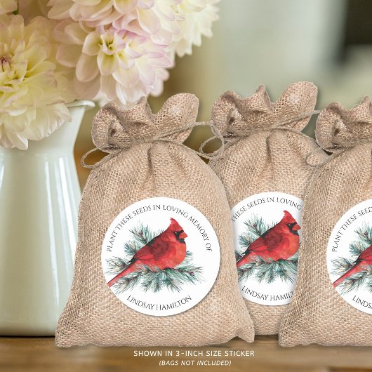 メモリアルフラワーシーズ(鳥)ショウジョウコウカンチョウパインフェイト ラウンドシール