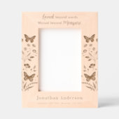 メモリアルフローラの思い出をパーソナライズされた木写真 レーザー彫刻フレーム (正面)