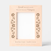 メモリアルフローラパーソナライズされた悔やみや弔慰木写真 レーザー彫刻フレーム (正面)