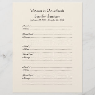 メモリアルブックバインダーフィラーページ、オフ白