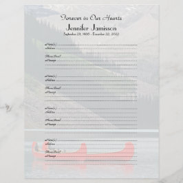 メモリアルブックフィラーサインインページマウンテンカヌー