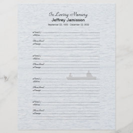 メモリアルブックフィラーサインインページ名、漁師