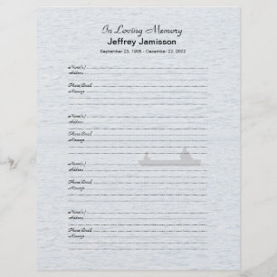 メモリアルブックフィラーサインインページ名、漁師