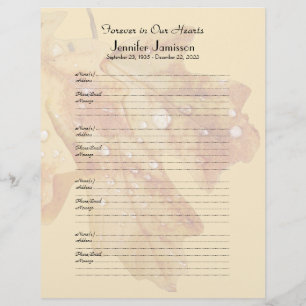 メモリアルブックフィラーサインインページ雨葉滴