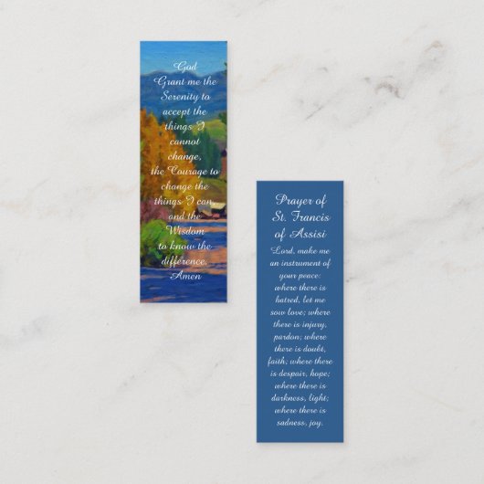 メモリアルブックマーク祈りの言葉カード コーリングカード (正面/裏面)