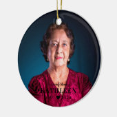 メモリアルブラックフルフォトフロントバック セラミックオーナメント (左)