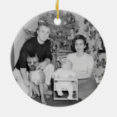 メモリアルブラックフルフォトフロントバック セラミックオーナメント (裏面)