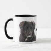 メモリアルブラックラボペットドッグ写真名Year コーヒーマグカップ (左)
