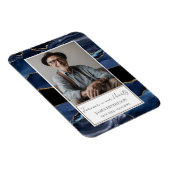 メモリアルブルーと金ゴールドフォトキープサケ マグネット (右側)