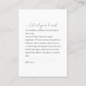 メモリアルブルーと金ゴールド写真葬儀記念 名刺 (裏面)