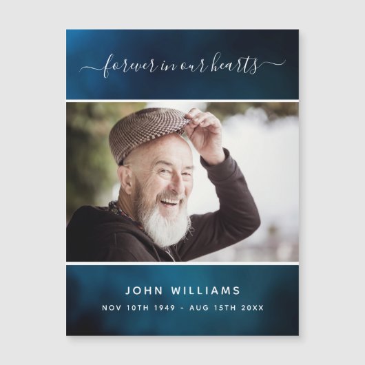 メモリアルブルースカイ写真の愛常に磁石 (正面)