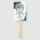 メモリアルブルーフローラお祝いのライフハンドファン ハンドファン (正面)