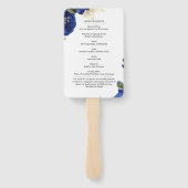 メモリアルブルーフローラお祝いのライフハンドファン ハンドファン (裏面)