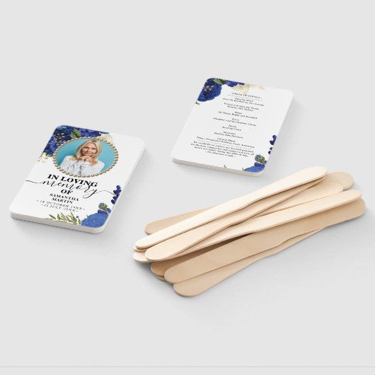 メモリアルブルーフローラお祝いのライフハンドファン ハンドファン (組立なし)