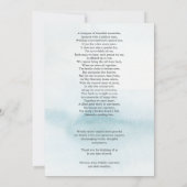 メモリアルブルー悔やみや弔慰葬儀サンキューカード (裏面)