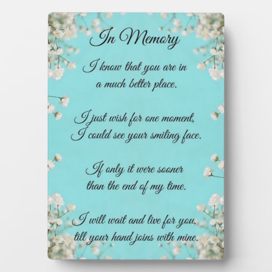 メモリアルプレート（台座付） フォトプラーク (正面)