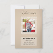 メモリアルプログラムカードテンプレート 招待状 (正面)