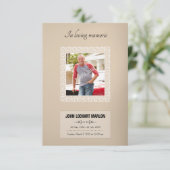 メモリアルプログラムカードテンプレート 招待状 (スタンド正面)