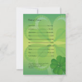 メモリアルプログラムカード 招待状 (裏面)