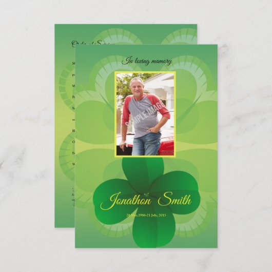 メモリアルプログラムカード 招待状 (正面/裏面)