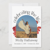 メモリアルベゴニアフォト祈りの言葉カード カード (正面)