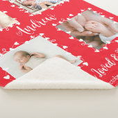 メモリアルベビーロス赤い写真毛布ギフト シェルパブランケット (3/4)