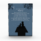 メモリアルペットキャットドッグスピリチュアル詩名前をカスタムする フォトブロック (正面)